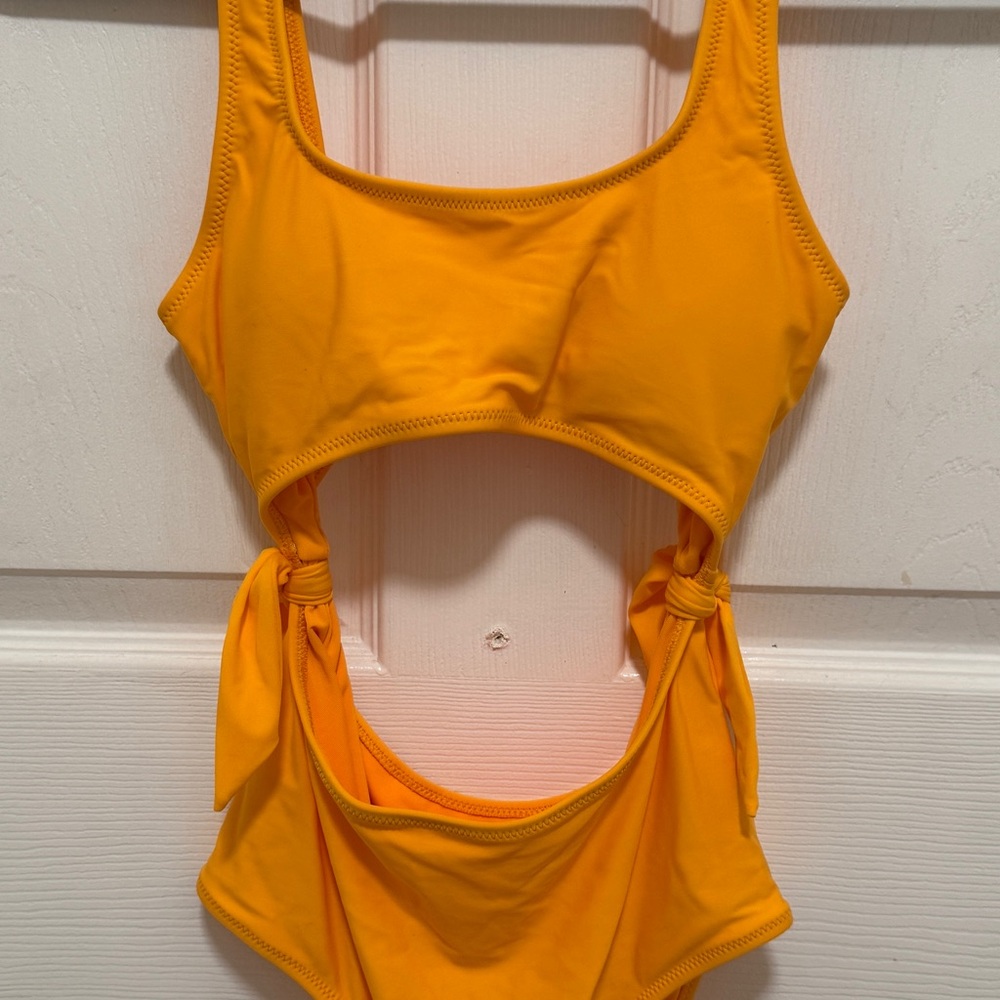 Aerie Cheeky One-Piece in Bright Orange